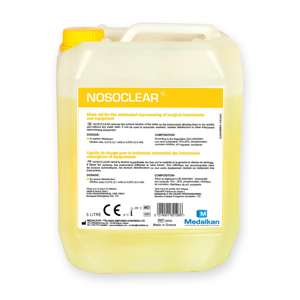 NOSOCLEAR - Rinse aid for the automated reprocessing of surgical instruments - MEDALKAN